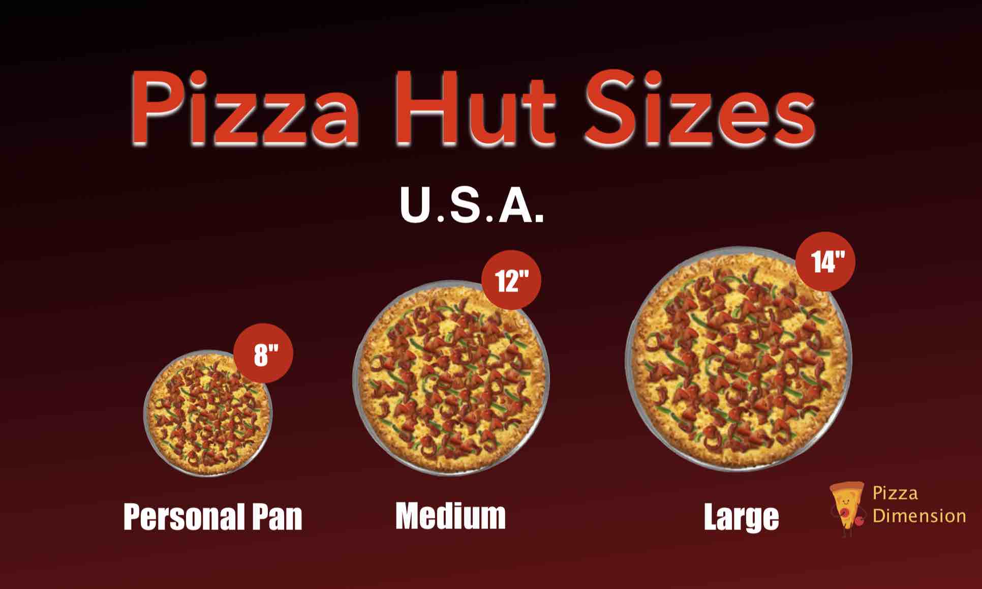 Pizza Sizes And Crusts Comparisons Of Big Chain Pizza
