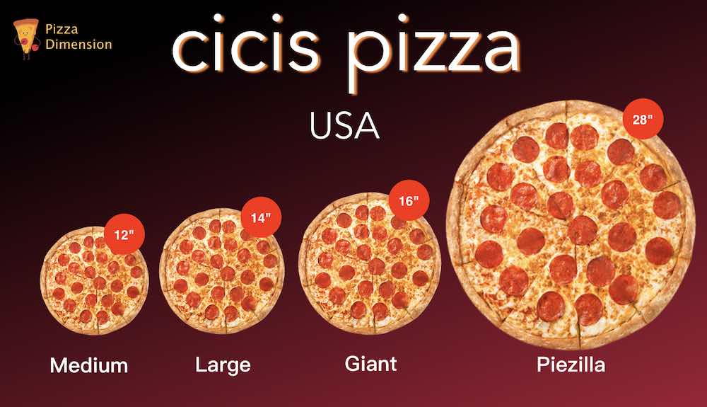 cicis pizza sizes